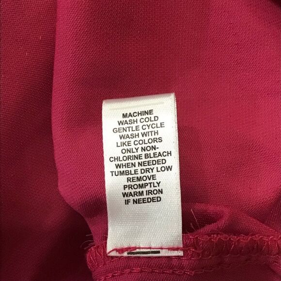 Cato Fuchsia Pink Velvet Ruffle Tie Neck Smocked Peasant Top 22/24W - Picture 8 of 8